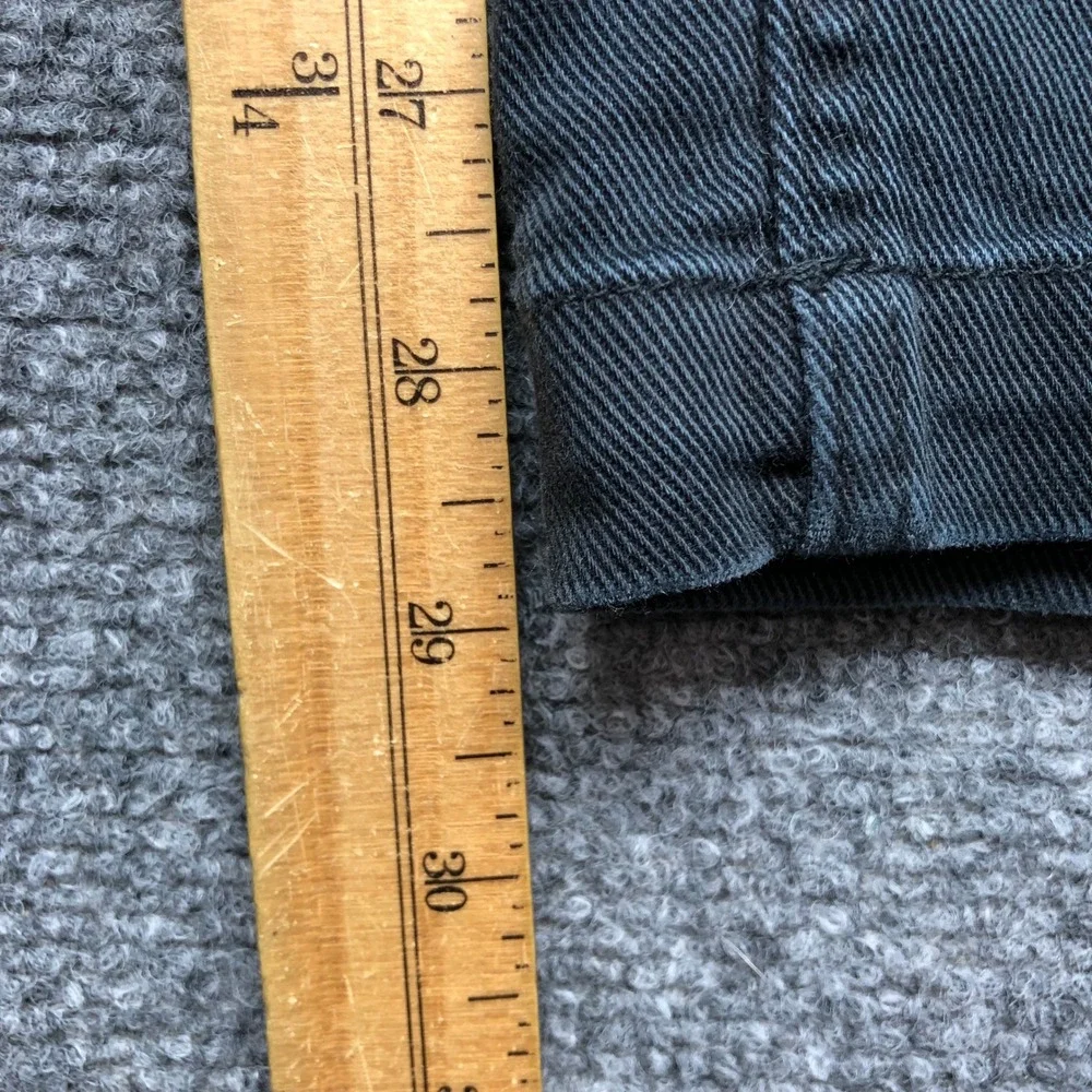 Y2K Jordan Mens Baggy Trousers Washed Black Oversized Cinch Back Pants Large